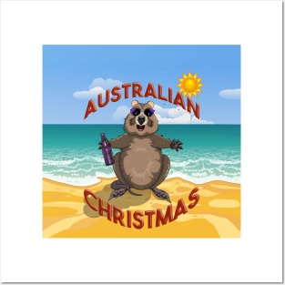 Australian Christmas Quokka Posters and Art